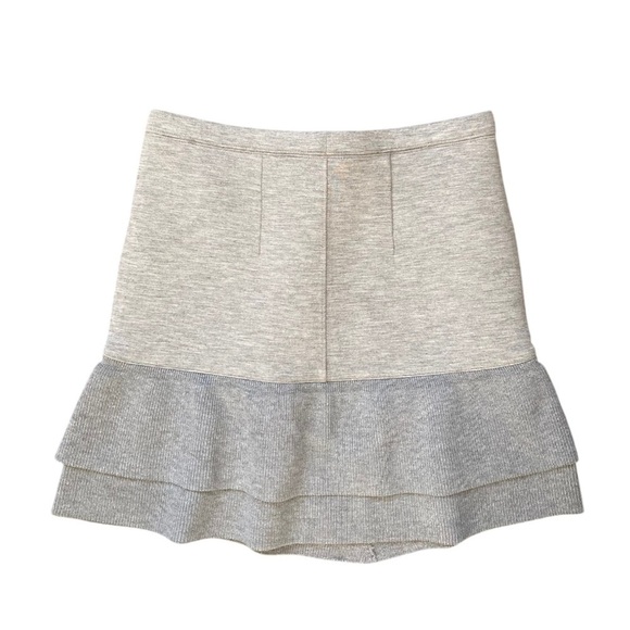 Thakoon Ruffle Scuba Casual Grey Women's Skirt - Picture 5 of 12